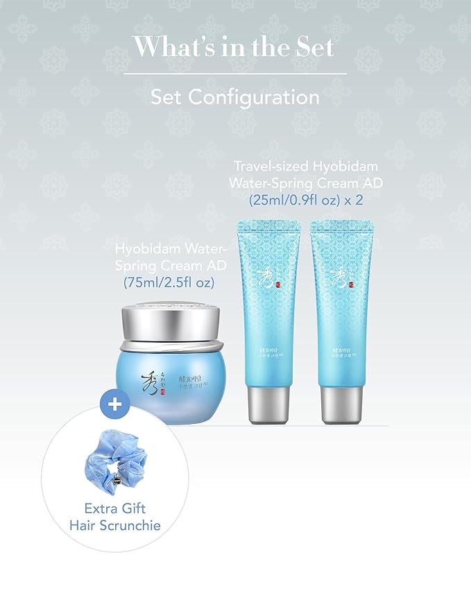 Sooryehan Water Spring Cream AD Amazon Set (4.2fl oz) - Korean Moisturizer Skincare for Deep Hydration Boost & Elasticity by LG Beauty. Fermented Ginseng, Hyaluronic Acid,-Velvo Beauty