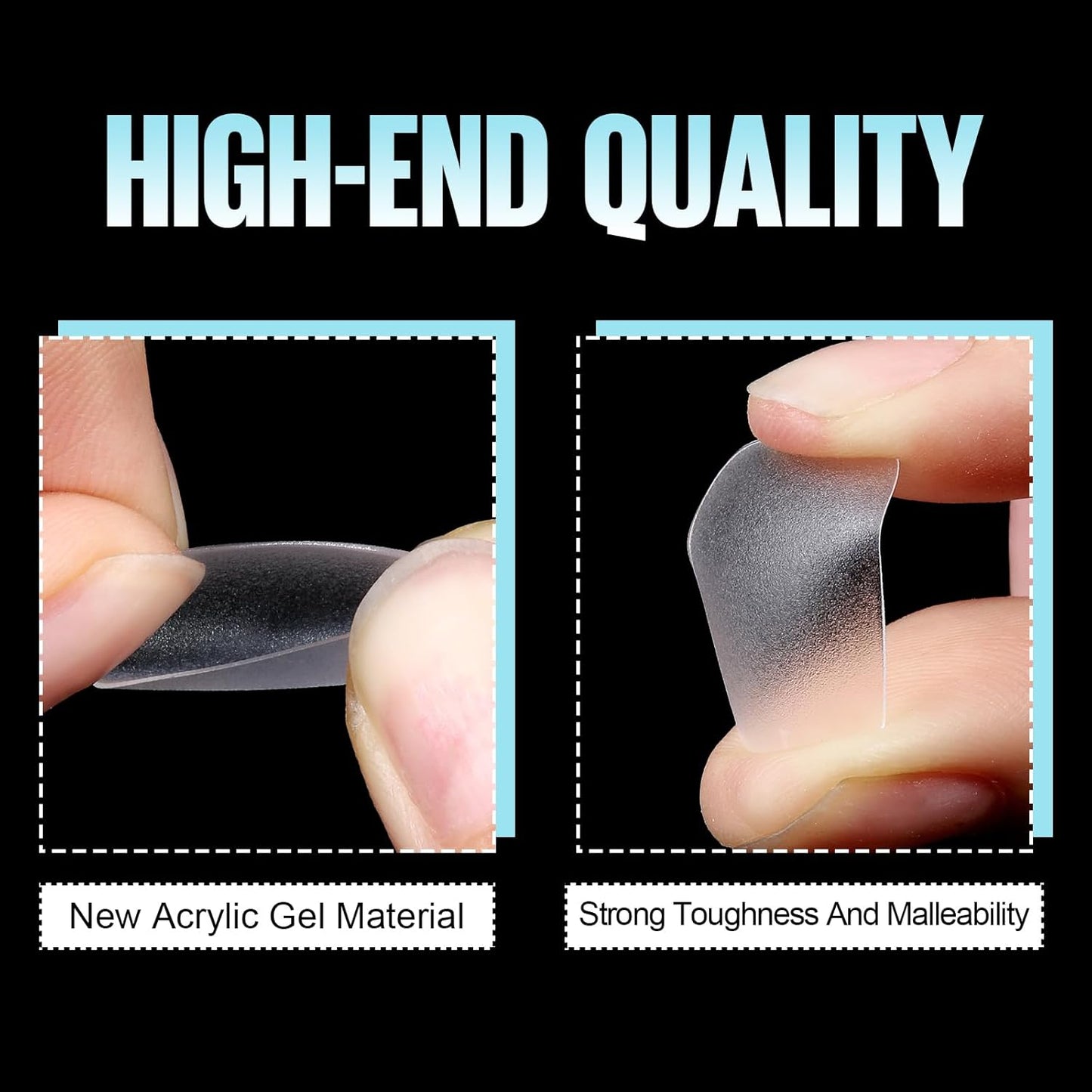 TOMICCA Short Square Gel Nail Tips, 15 Sizes No File Square Tips Full Cover, 360Pcs Soft Fake Acrylic Nails for Home DIY Nail Salon Manicure-Velvo Beauty