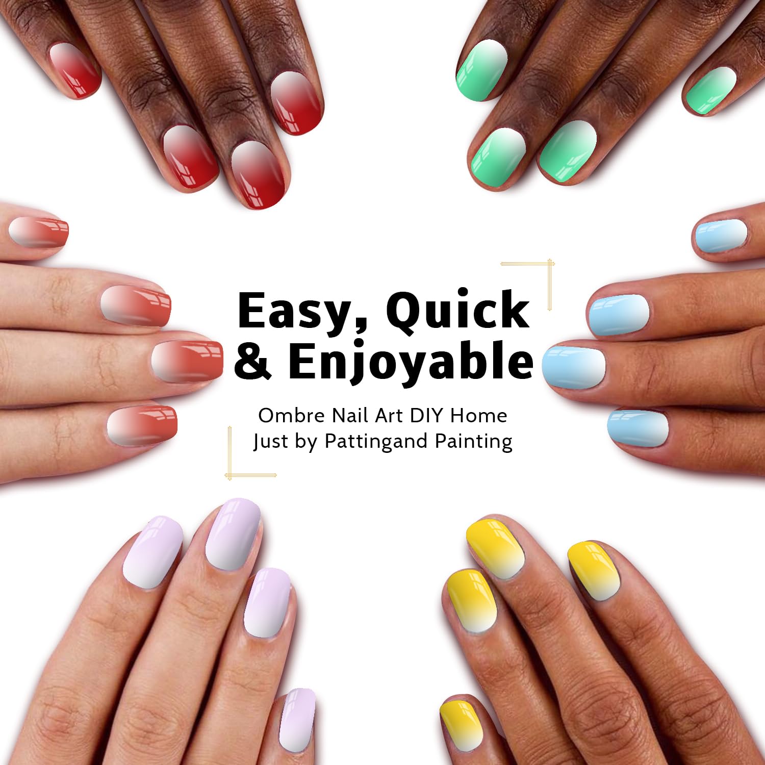 Sponge Pat Paint Nail Gel, 9 Colors Ombre Nails Gradient Gel Nail Blush Blooming Aura Nails Drawing Stripper Floral Painting Nail Art, No Wipe, UV/LED Curing (9 Colors C)-Velvo Beauty