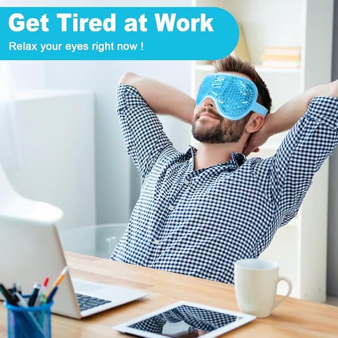 ONLYSKY BEAUTY Cold Eye Mask Cooling Gel Eye-Mask for Dry Eyes, Eye relax and Pressure Release as Gift for women (Blue)-Velvo Beauty