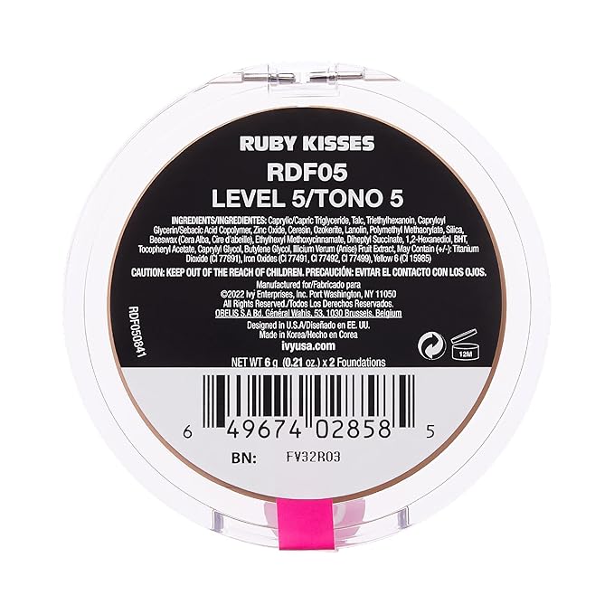 Ruby Kisses 3D Face Creator Cream Foundation & Concealer, 12 Hours Long Lasting, Medium to Full Coverage, Non-Greasy, Ideal for Makeup & Contour Palette (Level 5)-Velvo Beauty