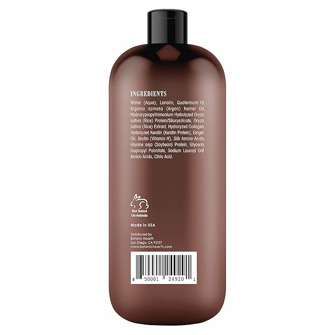 Botanic Hearth Biotin Conditioner With Ginger Oil & Keratin | For Hair Growth |With Turmeric Extract, Argan Oil, Tea Tree Oil & Vitamin E | Sulphate & Paraben Free | 16 Fl Oz-Velvo Beauty