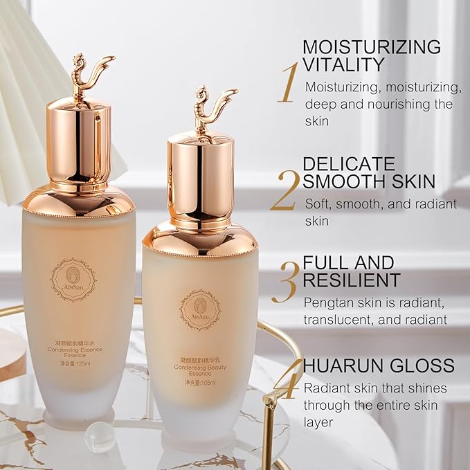 Condensing Beauty Nine-Pieces Skin Care Set kit Women Beauty Gift with Cleanser, Toner, Serum, Lotion, Eye Cream, Face Cream, BB Cream for Birthday, Christmas Day and Valentine's Day-Velvo Beauty