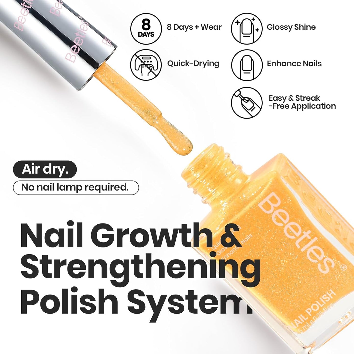 Beetles Neon Nail Polish Set, 6 Colors Glitter Nail Polish Kit Shimmer Pink Blue Green Yellow Orange Neon Fever Quick Dry Fingernail Polish Gifts for Women Salon DIY Manicure Kit-Velvo Beauty