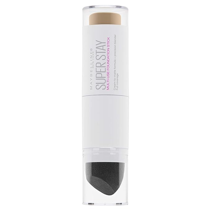 Maybelline New York Super Stay Foundation Stick For Normal to Oily Skin, Natural Beige, 0.25 oz.-Velvo Beauty