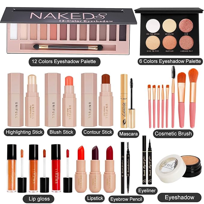 Makeup Kit for Women Full Kit,All in One Makeup Kit,Includes 12 Colors Eyeshadow Palette And multiple cosmetics,Makeup Gift Set for Women &Girls(YYP-NEW)-Velvo Beauty