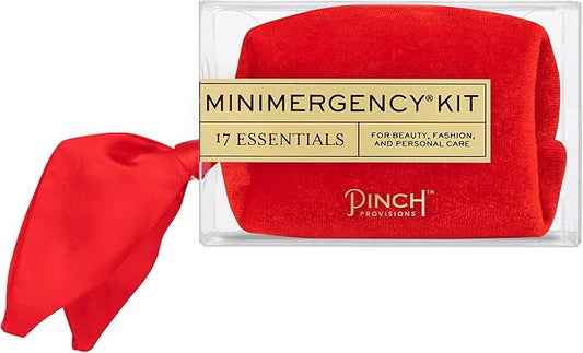 Pinch Provisions Velvet Minimergency Kit, for Her, Includes 17 Must-Have Emergency Essential Items, Compact, Multi-Functional Pouch, Gift for Parties and Birthdays-Velvo Beauty