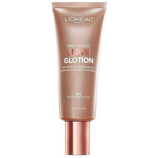 L'Oreal Paris Makeup True Match Lumi Glotion, Natural Glow Enhancer, Illuminator Highlighter, Bronzing Drops For a Sun-Kissed Glow, 903 Medium-Velvo Beauty