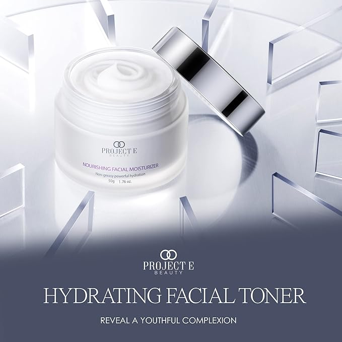 Project E Beauty Nourishing Facial Moisturizer Anti-Aging Skincare| Daily Hydration | For Face And Neck | Smooths & Softens Skin | Reduces Wrinkles & Fine Lines | For Day & Night Use | 50g-Velvo Beauty
