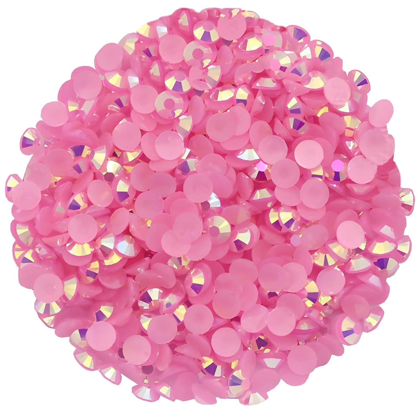 4500 Pcs SS12 3mm AB Flatback Rhinestones for Nails Art Crafts Glitter Round Shine Gems Crystals DIY Clothes Shoes （Dark Pink AB）-Velvo Beauty