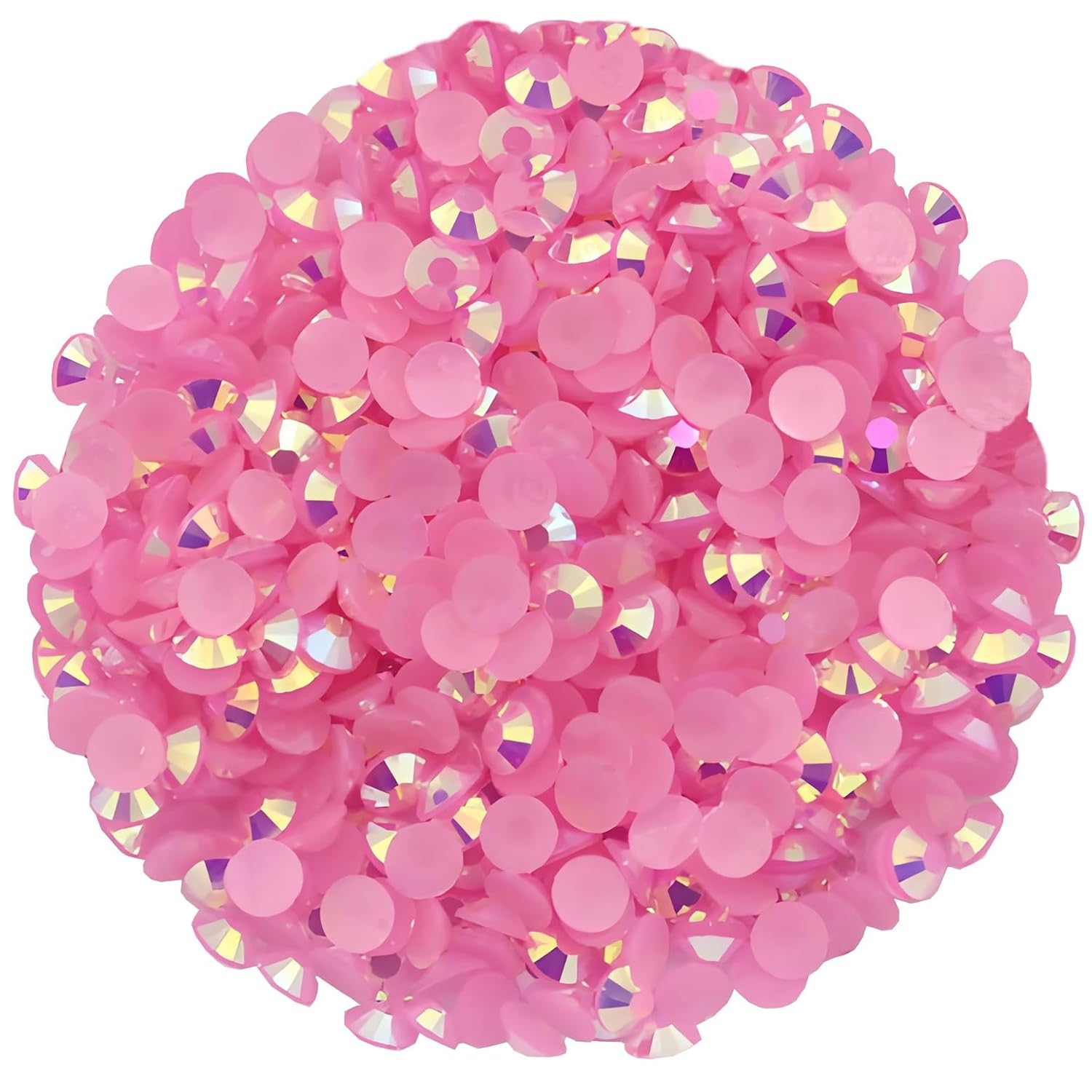 4500 Pcs SS12 3mm AB Flatback Rhinestones for Nails Art Crafts Glitter Round Shine Gems Crystals DIY Clothes Shoes （Dark Pink AB）-Velvo Beauty