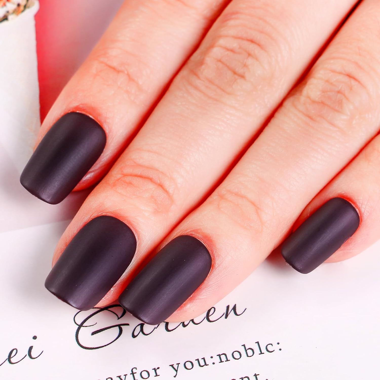 Matte Nail Polish Quick Dry Nail Lacquer for Nail Art Varnish, Mist Effect Matte Finish Velvet Nail Polish, 0.35 fl oz (Chocolate-21, 10 ML)-Velvo Beauty