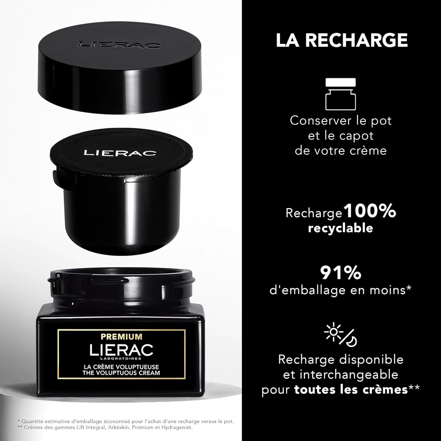 Lierac The Voluptuous Face Cream - Wrinkle-Minimizing Face Moisturizer Cream for Woman, Fine Lines, Hydrating, Corrects All the Signs of Aging with Niacinamide & Hyaluronic Acid, Sensitive Skin - 50ml-Velvo Beauty