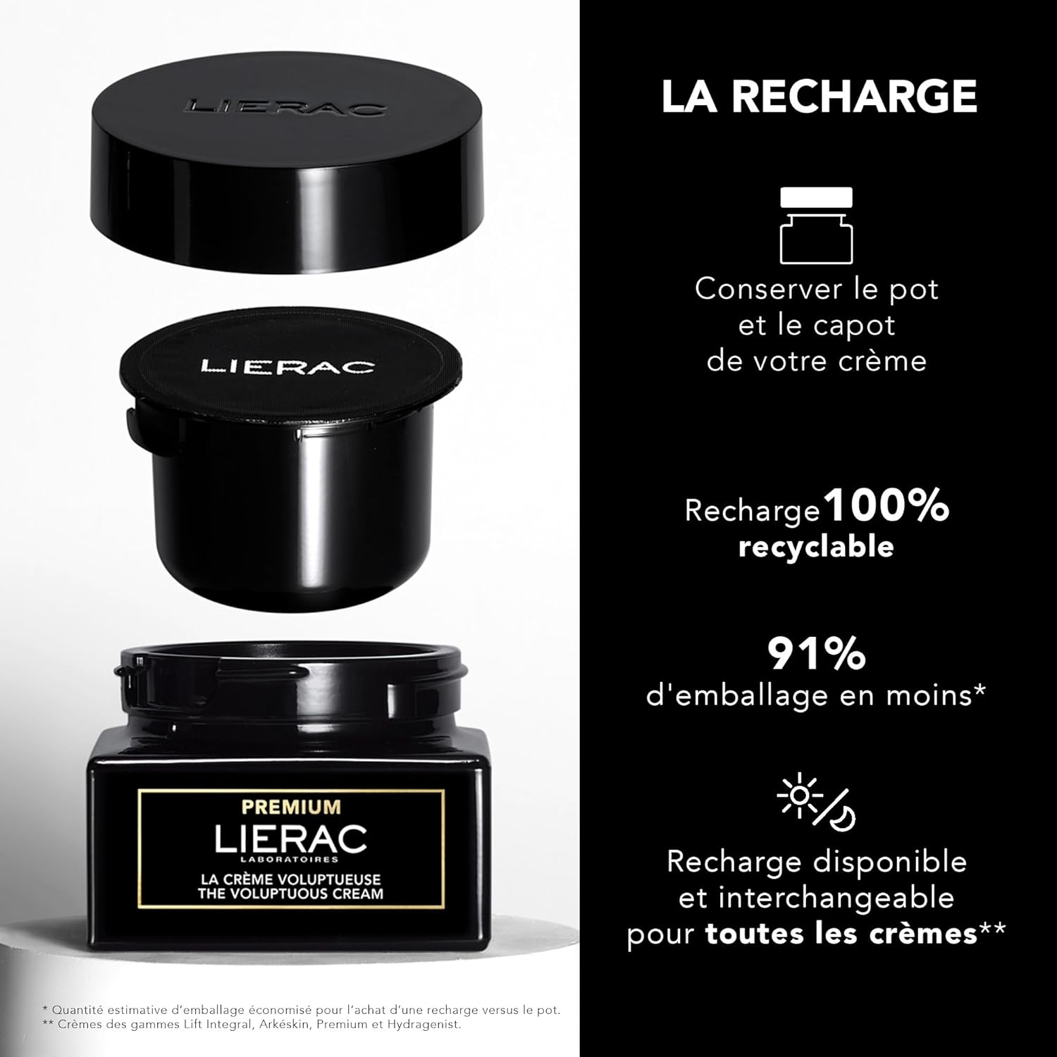 Lierac The Voluptuous Face Cream - Wrinkle-Minimizing Face Moisturizer Cream for Woman, Fine Lines, Hydrating, Corrects All the Signs of Aging with Niacinamide & Hyaluronic Acid, Sensitive Skin - 50ml-Velvo Beauty