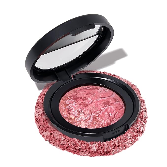 LAURA GELLER NEW YORK Baked Blush-n-Brighten Marbleized Blush for Cheeks - Tropic Hues - Satin Finish - Buildable Color-Velvo Beauty