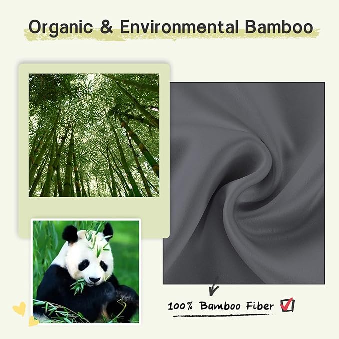 100% Handmade Bamboo Sleeping Eye Mask for Women for Men,Night Masks,Organic Sleep Mask,Blockout Eye Mask for Sleeping,Large Size Adjustable (1 PC, Dark Grey)-Velvo Beauty