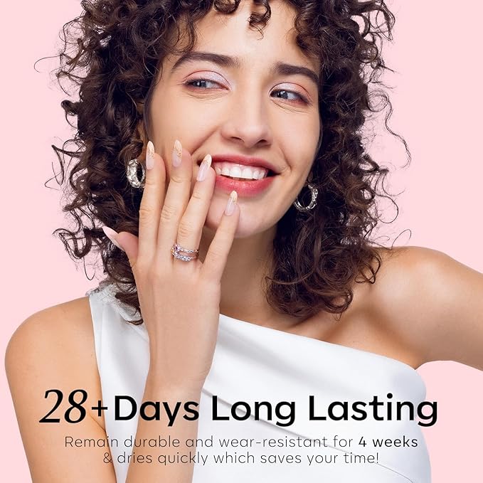 modelones Pearl Gel Nail Polish, 6 Colors Shimmer Glitter Iridescent White Nude Blue Pink Mermaid Nail Drawing Soak Off Gel Polish Swirl Shell Thread Effect Gift DIY at Home with Dotting Pen-Velvo Beauty