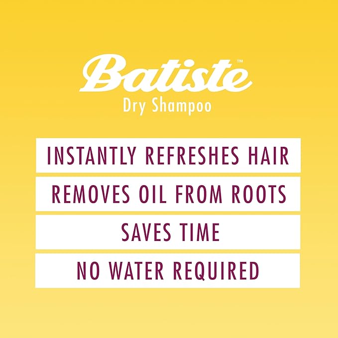Batiste Dry Shampoo for Blonde Hair, Refresh Hair and Absorb Oil Between Washes, Waterless Shampoo for Added Hair Texture and Body, 5.71 oz-Velvo Beauty