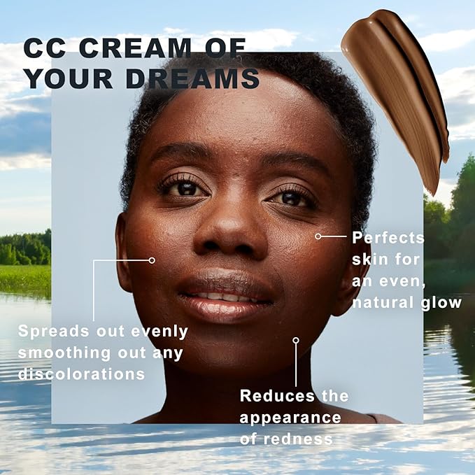 Lumene Color Correcting CC Cream - Lightweight Foundation - Medium Coverage - Redness Reducing Face Makeup for Glowing Complexion - Vegan Formula + Suitable for All Skin Types - Deep Rich (1 fl oz)-Velvo Beauty