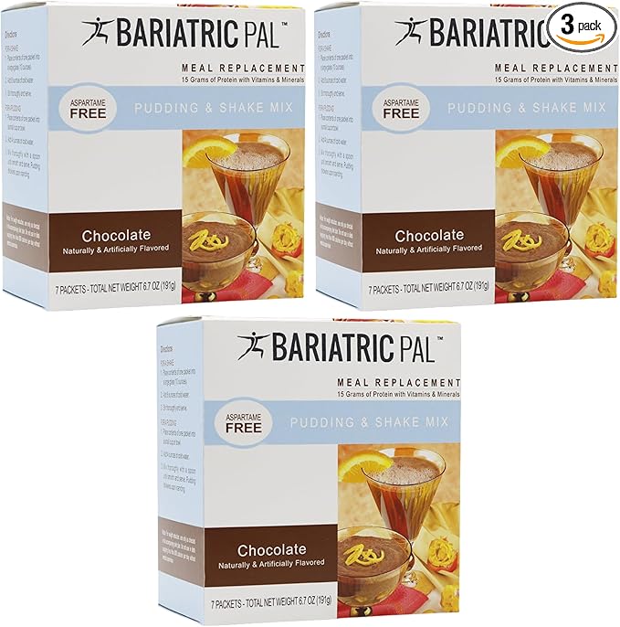 BariatricPal 15g Protein Shake or Pudding (Aspartame Free) - Chocolate Cream (3-Pack)-Velvo Beauty