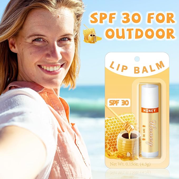 30 Pack Lip Balms SPF 30 Bulk Sunscreen Lip Balms Party Gifts Favors Lip Sunscreen Care with Vitamin E Wedding Bridal Shower Favors Baby Shower Gifts for Outdoor Travel Beach-Velvo Beauty