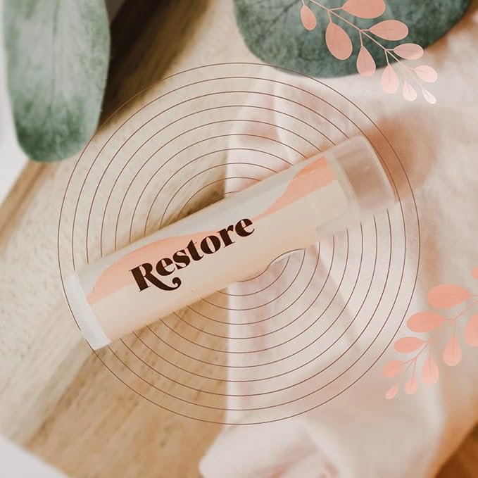 Blessed Is She Restore Lip Balm - Organic Vanilla Chapstick For Hydrating Lips Enriched With Vitamin E, Beeswax, Sunflower Oil, Coconut Oil & Rosemary Extract.-Velvo Beauty