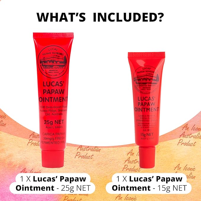 Lucas Pawpaw Lip Ointment, Lucas Pawpaw Cream, Lucas Pawpaw Ointment for Lips & Dry Skin (15 Gram & 25 Gram)-Velvo Beauty