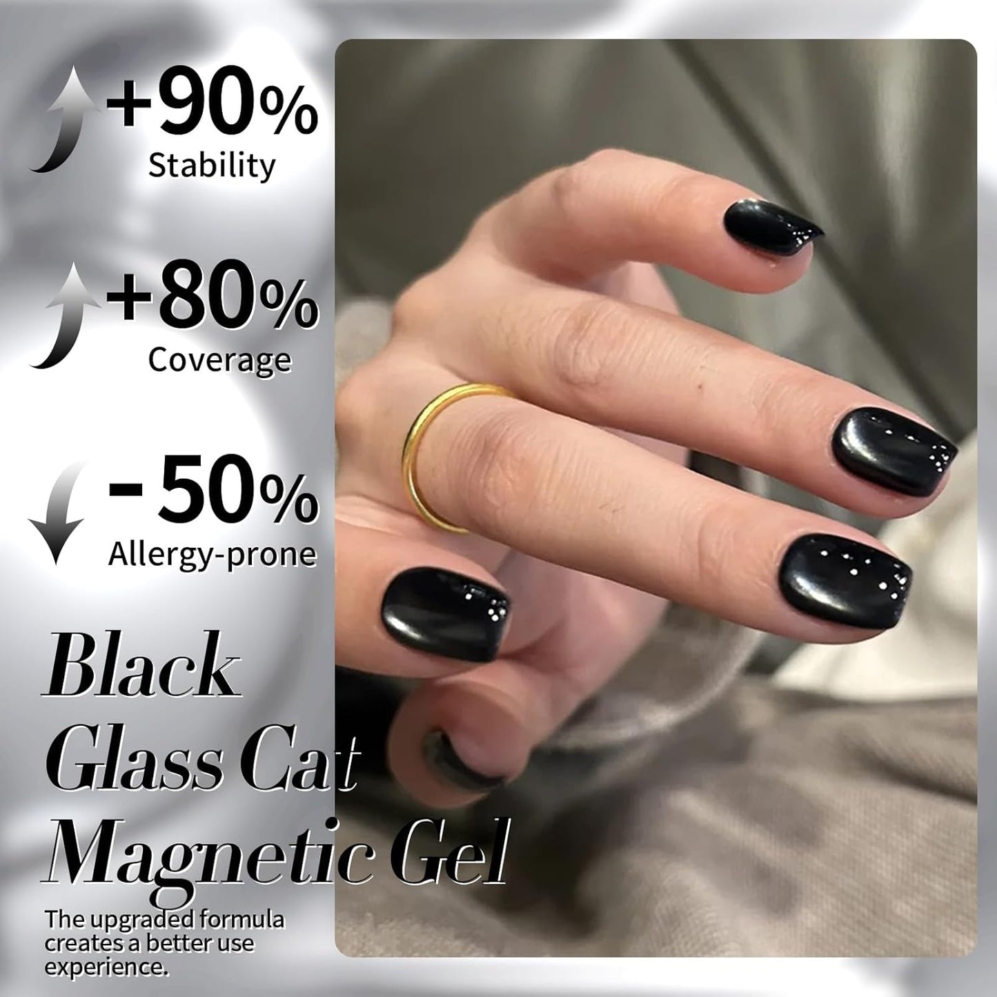 BORN PRETTY Cat Magnetic Eye Gel Nail Polish Jelly Glass Magnetic Gel Polish 15ML Holographic Glitter Shimmer Translucent Sheer Color Magnetic Nail Polish Salon DIY at Home-Velvo Beauty