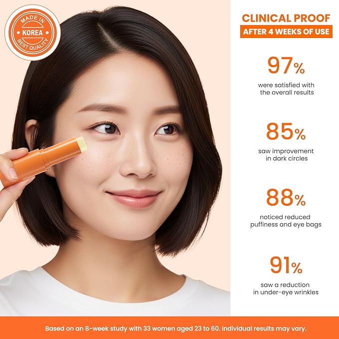 VELAMO ADVANCED Retinol Eye Balm Stick: Made in Korea, Upgraded 8-IN-1 Formula with Collagen, Niacinamide & Peptides – Under Eye Cream for Dark Circles, Puffiness & Wrinkles, 0.35oz/10g-Velvo Beauty