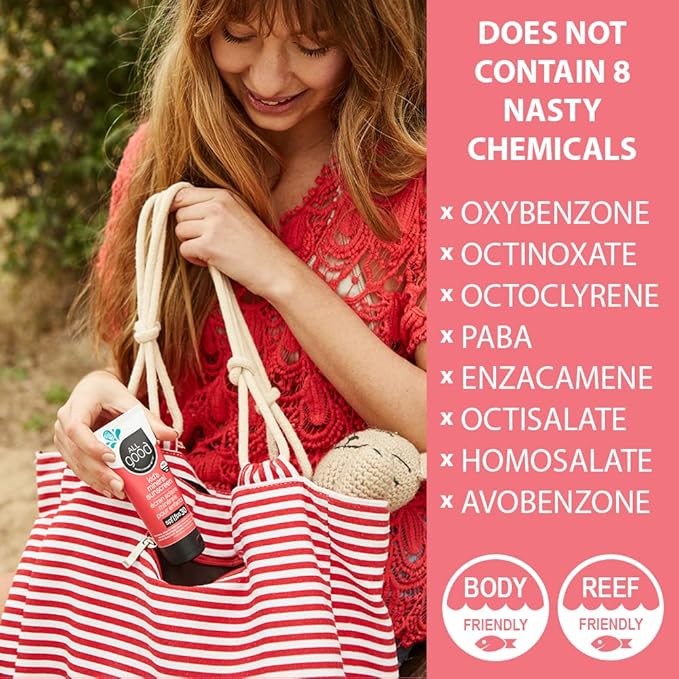 All Good Baby & Kids Sunscreen Lotion for Face & Body - UVA/UVB Broad Spectrum, SPF 30, Zinc Oxide, Coral Reef Friendly, Water Resistant - Zinc, Shea Butter, Coconut Oil, Aloe (3 oz)(3-pack)-Velvo Beauty