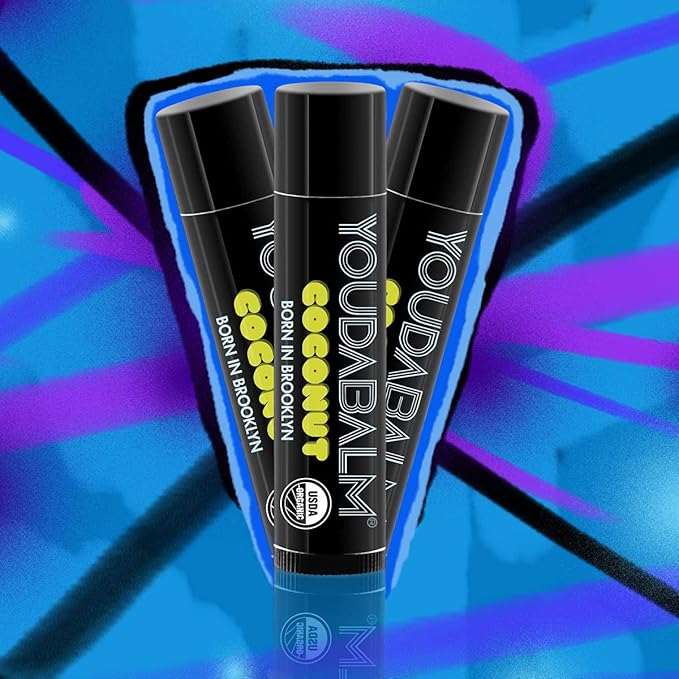 Organic Lip Balm, Coconut Flavor - 100% Natural Lip Moisturizer, USDA Certified - Lip Balm for Dry, Cracked Lips (3 Pack)-Velvo Beauty