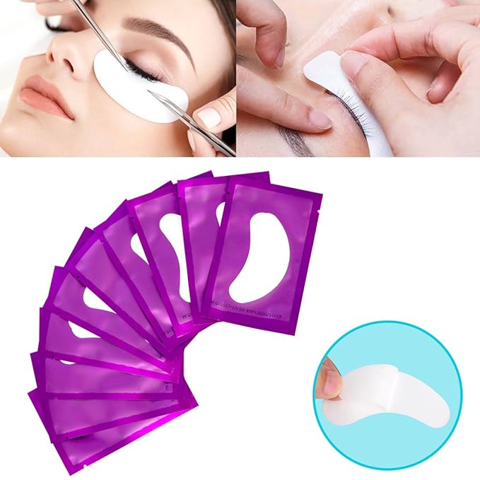 150 Pairs Set, Under Eye Pads, Comfy and Cool Under Eye Patches Gel Pad for Eyelash Extensions Eye Mask Beauty Tool (Purple)-Velvo Beauty