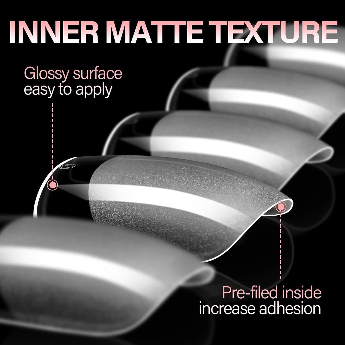 AILLSA Short Square Nail Tips, Fake Thickened Half Matte Nails Tips, Pre-shaped Press on False Nail Tip for Nail Salon 256PCS with Storage Box-Velvo Beauty