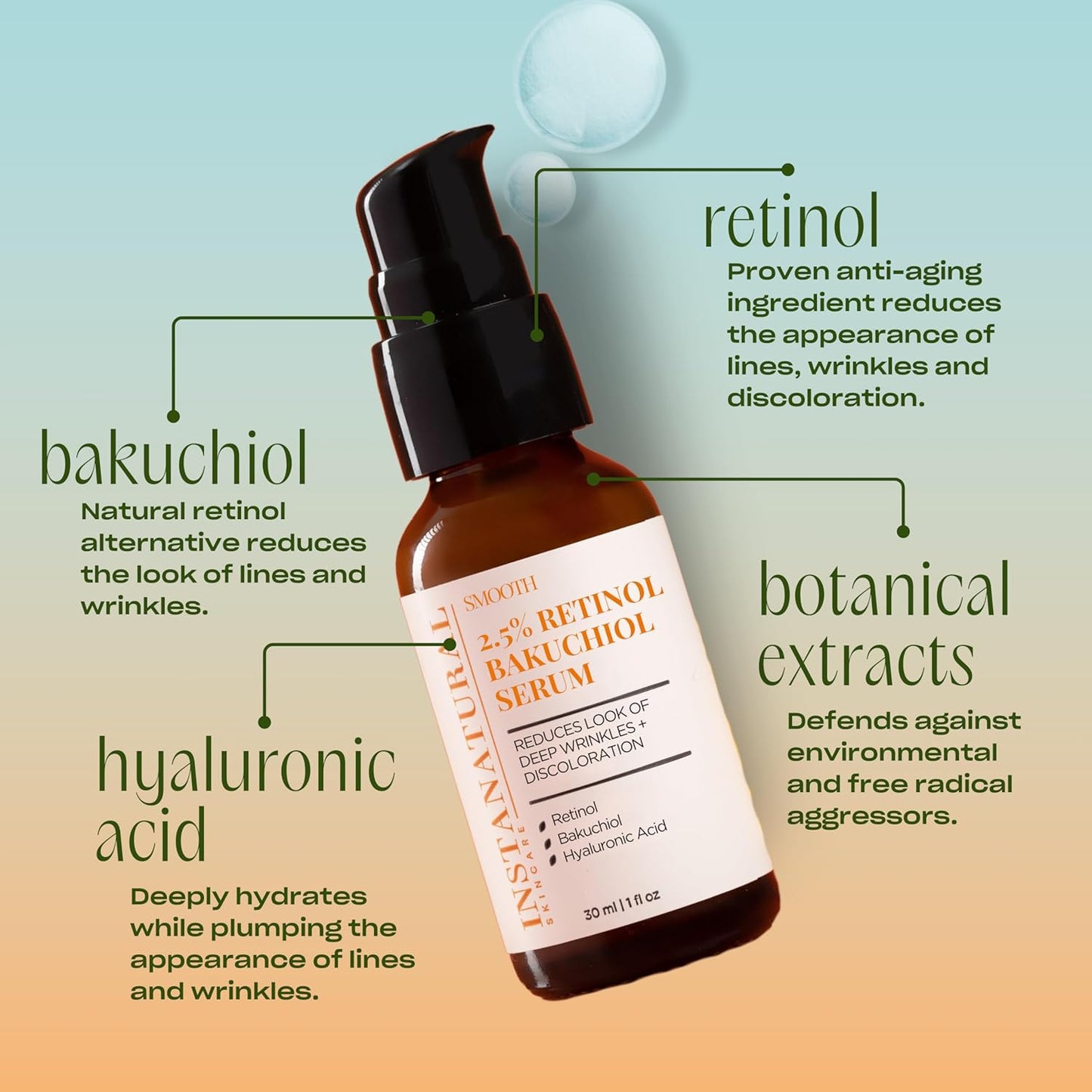 InstaNatural Face Serum (Serum Bakuchiol)-Velvo Beauty
