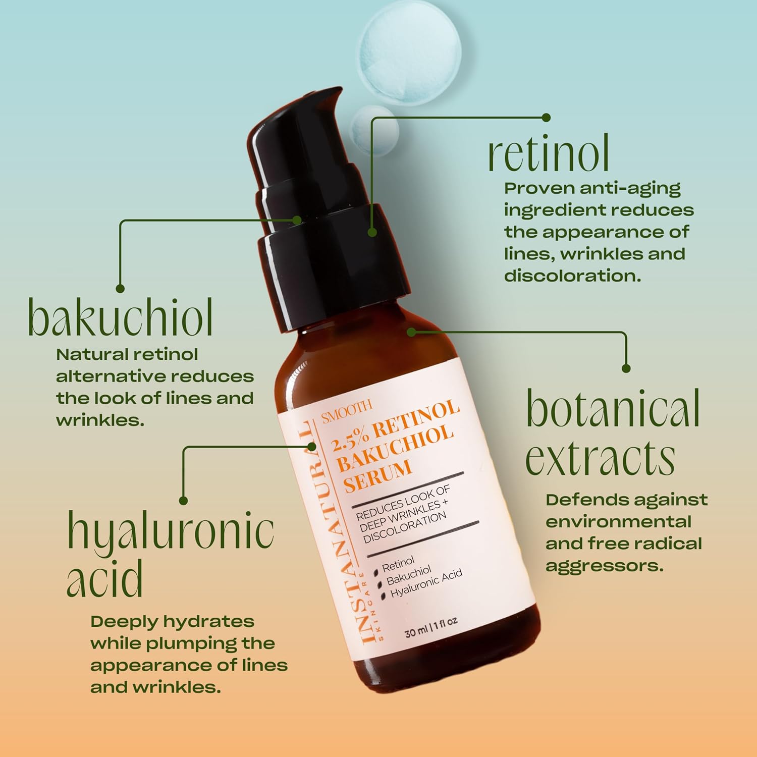 InstaNatural Face Serum (Serum Bakuchiol)-Velvo Beauty