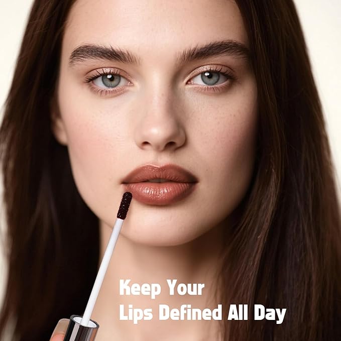 KIMUSE Peel Off Lip Liner Stain, Long Lasting Lip Tint Stain Peel Off, Waterproof, Transfer-Proof, Highly Pigmented Color Peel Off Lip Stain Liner, Matte Finish-Velvo Beauty