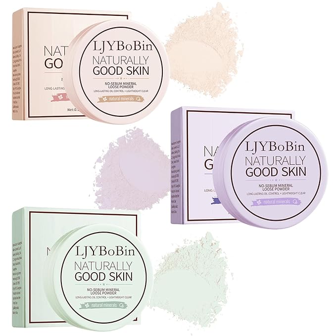 3PCS Loose Setting Powder Set,Lightweight Long Lasting Oil Control Loose Face Powder,Translucent Matte Drying Finishing Setting Powder for All Skin Types-Velvo Beauty
