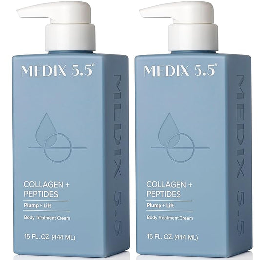 Medix 5.5 Collagen Cream Body Lotion & Face Lotion For Dry Skin & Wrinkles | Collagen Peptides Tightening Cream Body Moisturizers Helps Lift, Tighten, & Firm Skin | Skin Care Products | 2-Pack-Velvo Beauty