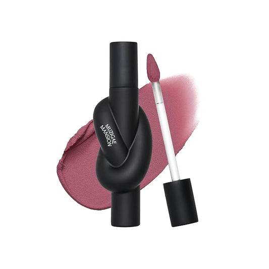 Tie Up Cover Tint - Waterproof & Long Lasting Lip Stain for Women - Korean Base Nude Tint Stick - Kbeauty Matte Gloss - Mood Color Changing (05 HUSH ROSE, 0.2 Fl oz)-Velvo Beauty