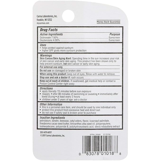 Carmex Daily Care Lip Balm Strawberry SPF 15 0.35 oz (Tube in Blister Pack)-Velvo Beauty