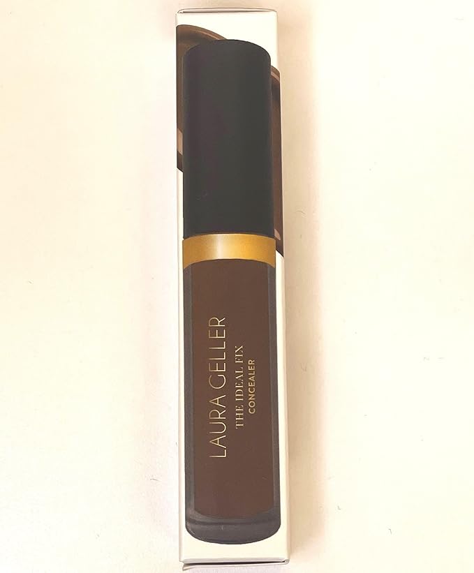 LAURA GELLER NEW YORK The Ideal Fix Concealer - Deep - Buildable Medium to Full Coverage Liquid Concealer - Covers Under Eye Dark Circles & Blemishes - Long-Lasting-Velvo Beauty