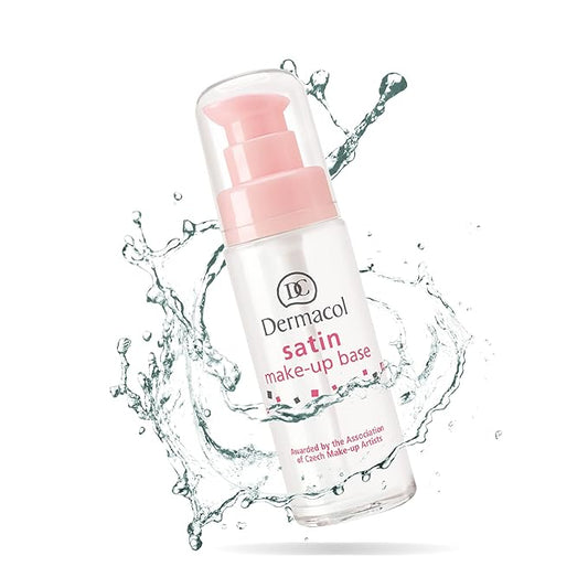 Dermacol - Satin Makeup Base, Matte Face Primer for Wrinkles and Pores, Transparent Makeup Primer for Oily Skin & Dry and Combination Skin, Easy to Blend Pore Filling Primer, No Preservatives, 30 mL-Velvo Beauty
