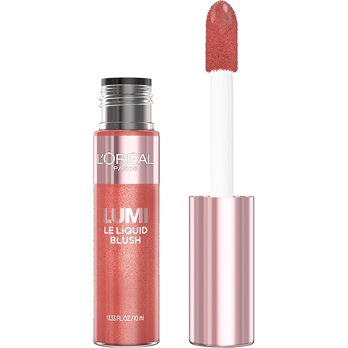 L'Oreal Paris True Match Lumi Le Liquid Blush, Intense Lightweight Blush Formula With Liquid Pigments, Glowy True Rose, 0.33 Fl Oz-Velvo Beauty
