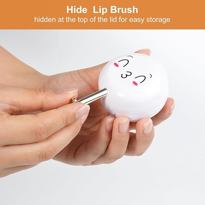 2 Pack Lip Balm Containers,Plastic Portable Empty Lip Balm Container with Mirror and Silicone Lip,Empty Lipstick Dispenser Box for Travel,Home-Velvo Beauty