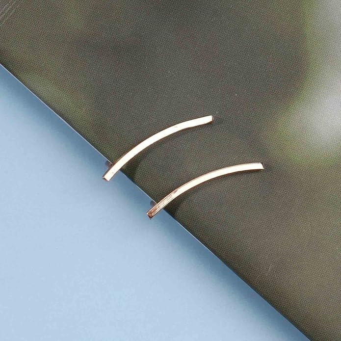 Boho Bar Ear Climber Earrings Gold Stick Studs Earrings Bar Ear Crawler Earrings Geometric Minimalist Earrings Jewelry for Women and Girls-Velvo Beauty