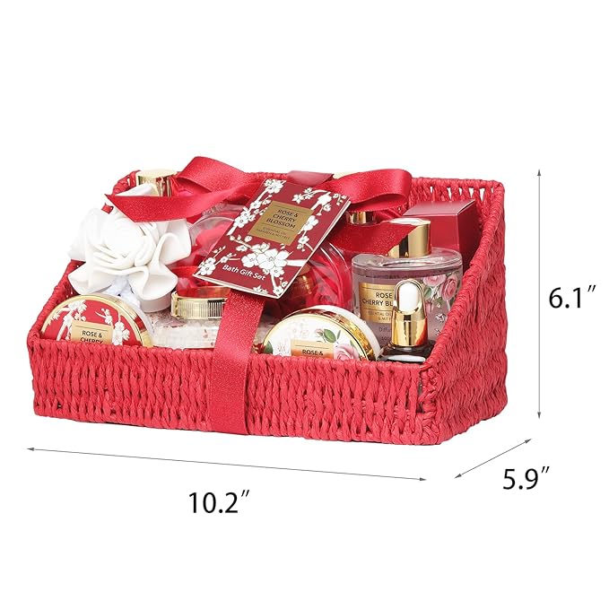 Mothers Day Gifts for Mom 25Pcs Luxury Spa Gift Basket for Women with Necklace, Shower Gel | Relaxing Bath & Body Care Kit Valentine's Christmas Gifts for Her Perfect for Anniversary or Bridal Shower-Velvo Beauty