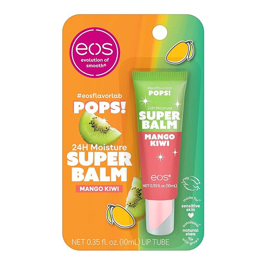 eos 24H Moisture Super Balm- Mango Kiwi, Limited-Edition Lip Mask, Lip Butter, 0.35 fl oz-Velvo Beauty