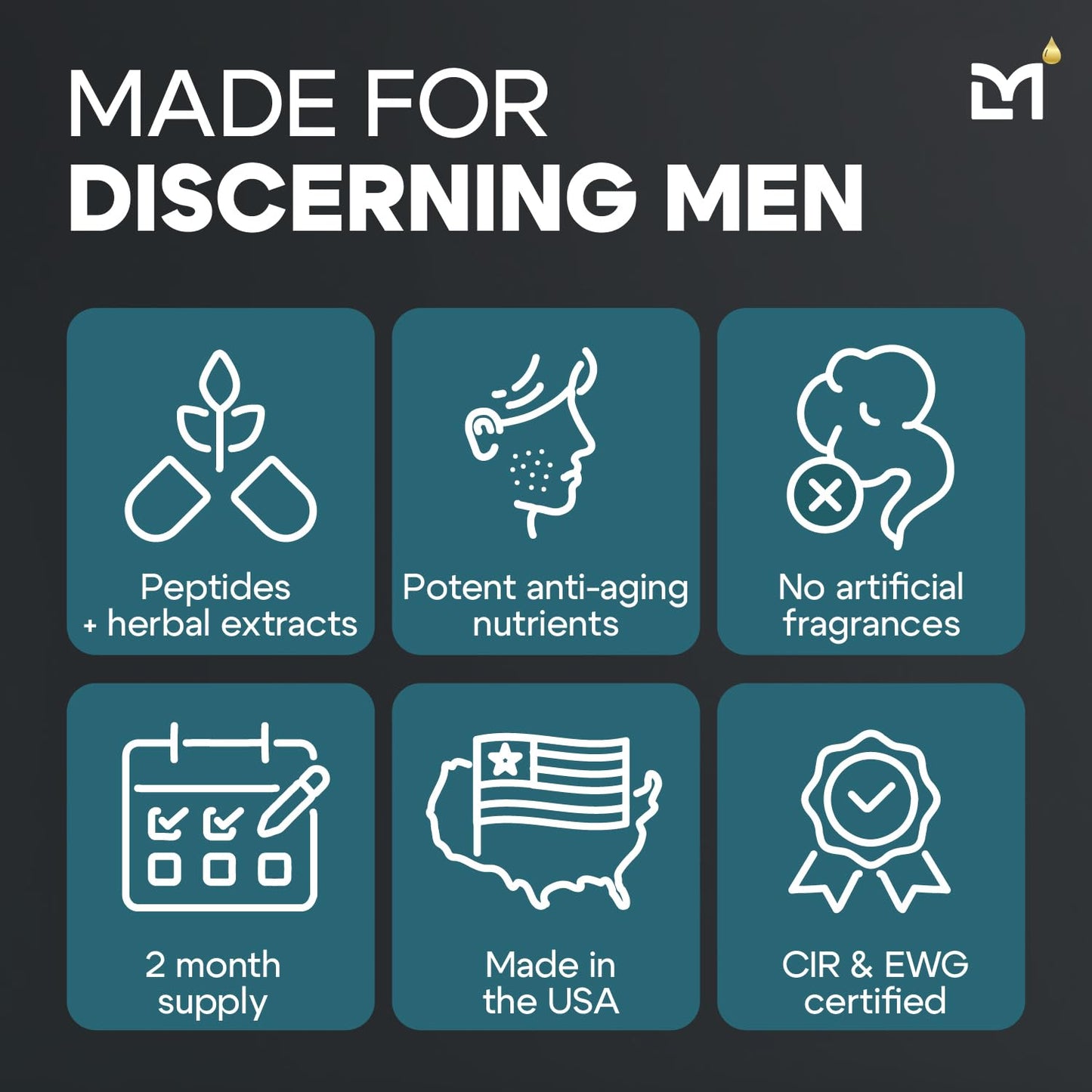 Titan Peptide Anti-Aging Mens Face Cream – Mens Face Moisturizer – For Men, Face Lotion – Men, Skin Care – Tighten, Firm, Revitalize – Peptides, Vitamin C & E, Squalane – All Skin – Unscented-Velvo Beauty