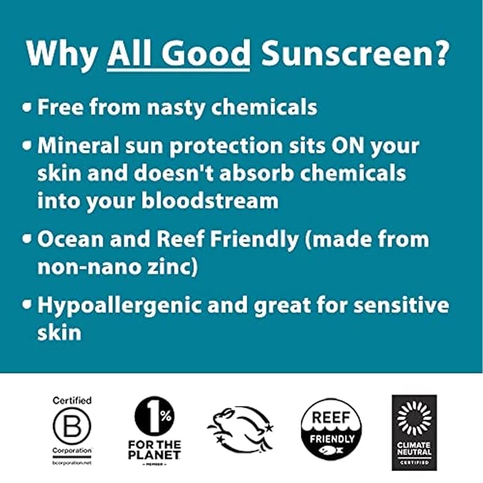 All Good Sunstick - Face Sunscreen, Water Resistant, UVA/UVB Broad Spectrum SPF 30+, Coral Reef Friendly - Beeswax, Zinc, Vitamin E, Shea Butter (Unscented)-Velvo Beauty