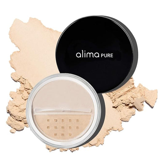 Alima Pure Matte Foundation Loose Mineral Powder Foundation Makeup, Loose Powder Makeup Oil Free Talc Free Powder, Natural Makeup Mineral Foundation Full Coverage Natural Foundation Powder .15 oz/4.5g-Velvo Beauty